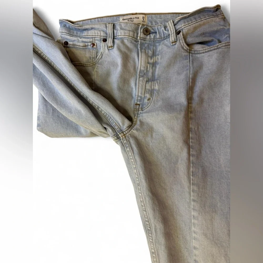 Abercrombie High Rise Skinny Seam Front Split Hem Jeans 29 8L